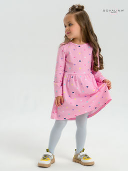 Платье Эля цветные сердечки на розовом - Sovalina фото 19