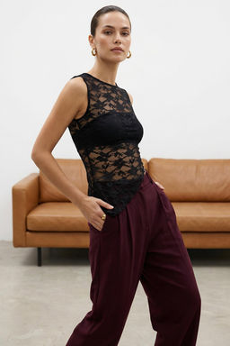 Ozel Koleksiyon Murdum Duz Paca/Straight Dokuma Yumusak Kumas Pantolon TWOAW26PL00123 - Trendyolmilla фото 6
