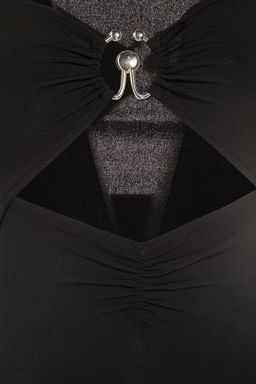 TRENDYOLMILLA Siyah Pencere/Cut Out Detayl? Aksesuarl? C?tc?tl? Body TPRSS22BD0014 фото 5