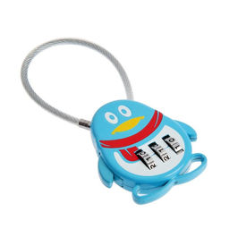 Замок навесной кодовый, Пингвин, голубой