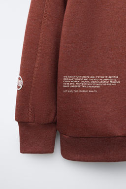 SLOGAN PRINT HOODIE AND JOGGER TROUSERS SET - Zara фото 8