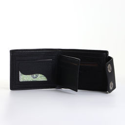 Портмоне мужское «Идрис», на магнитах, чёрное