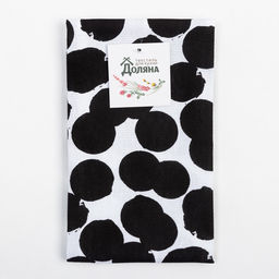 Полотенце кухонное Доляна Горох 35х60 см, 100% хлопок, 160г/м2  фото 12