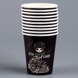 Цена за 10 шт. Стакан бумажный Будь собой, 250 мл - Страна карнавалия фото 2