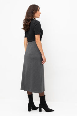 ЕВТ 7018/тем.серый меланж юбка жен