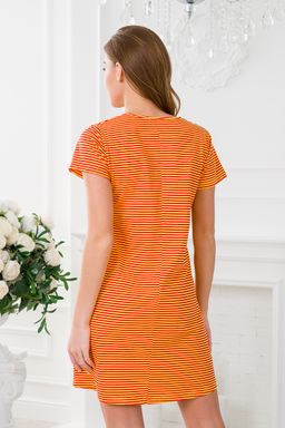 Туника женская из кулирки Руслана красная полоса на жёлтом - Амадэль фото 14