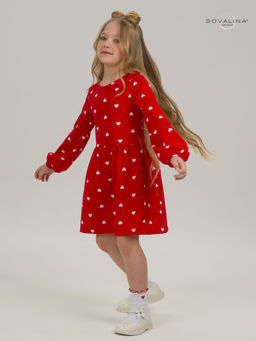 Платье Моана белые сердца на красном - Sovalina фото 18