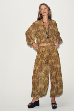 PRINTED BALLOON TROUSERS - Zara фото 10