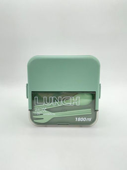 Ланчбокс "Sistem lunch", зелёный, 2 яруса, 4 отделения (1800 мл)