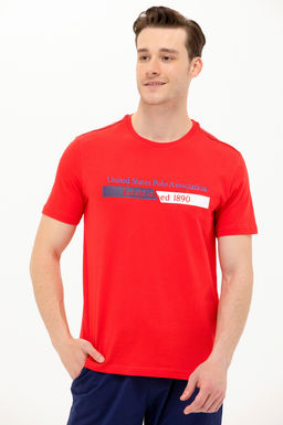 Мужская красная футболка с круглым вырезом - U.s. polo assn фото 17