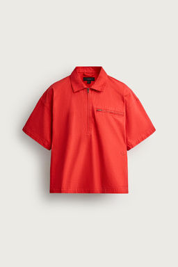 POLO DENIM BOXY FIT / Rojo - Zara фото 7