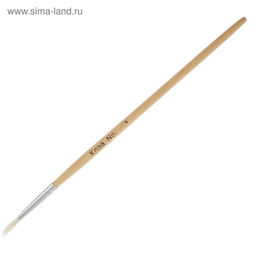 Набор кистей для рисования, коза, 8 штук: № 1, 2, 3, 4, 5, 6, 7, 8, круглые, деревянная ручка, международный размер