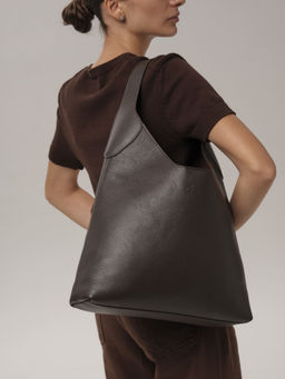 Кожаная сумка Michele DBR 31156 коричневый шоколад  фото 6