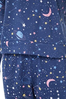 Trendyolmilla Lacivert %100 Pamuklu Galaksi Desenli Orme Pijama Tak?m? THMAW21PT0794  фото 11