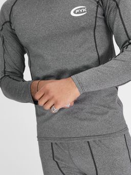 Комплект мужского термобелья без начеса серого цвета 2212Sr - FUYOUKAI фото 8