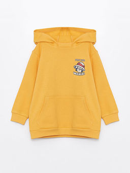 Kap??onlu Nostaljik Maymun Bask?l? Erkek Bebek Sweatshirt