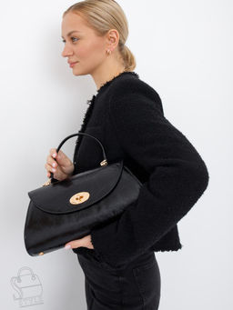 Сумка женская кожаная 1043L black Polina&Eiterou