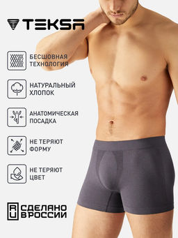 TEKSA Трусы мужские MBX 004 (в коробке) grey-black