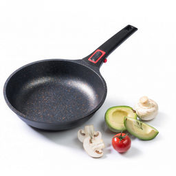 Сковорода с антипригарным покрытием д24см Минерал, h5,5см, s2мм, дно д16,8см, s4,8мм, литой алюминий, съемная бакелитовая ручка, TalleR (Китай) Подходит для всех видов плит, включая индукционную. - Домашняя мода фото 4