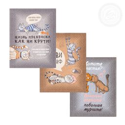 Набор полотенец из рогожки "Кошачьи тайны" 45*60/2 шт. - 45*60