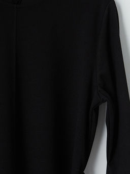 Bisiklet Yaka Kemerli Kad?n Sweatshirt Tunik