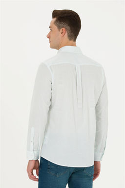 U. S. Polo Assn / Мужская зеленая рубашка с длинным рукавом - U.s. polo assn фото 12