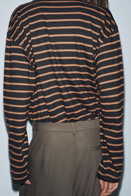 STRIPED LONG SLEEVE T-SHIRT - Zara фото 2