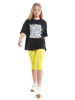 Футболка с принтом 22-9006 черный