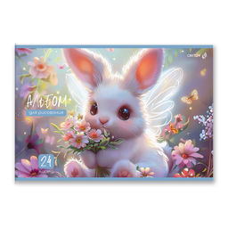 Светоч А254 Альбом для рисования 100 г/м2 A4 29.5 х 20.2 см 24 л. на скобе 5 шт. 01697 Сказочный пейзаж