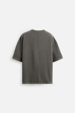 WASHED TEXTURED KNIT T-SHIRT - Zara фото 17