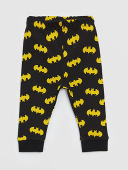 Bisiklet Yaka Uzun Kollu Batman Bask?l? Erkek Bebek Pijama Tak?m? - Waikiki фото 3