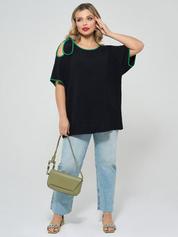 Блузка 0324-1 чёрный - Dora фото 10