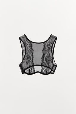 MESH LACE CROP TOP - Zara фото 4