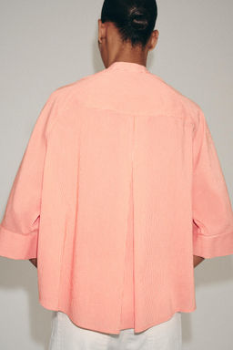 CAMISA ASIM?TRICA RAYAS ZW COLLECTION / Mandarina - Zara фото 3
