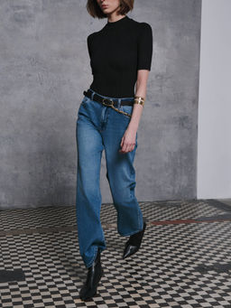 CONTE CON-636 Джинсы wide leg из eco-friendly денима dark blue