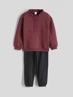 Erkek Bebek Kal?n Sweatshirt ve E?ofman Alt?