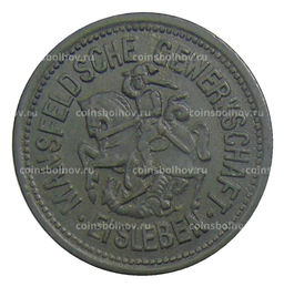 Монета 10 пфеннигов 1917 года Германия Нотгельд Айслебен