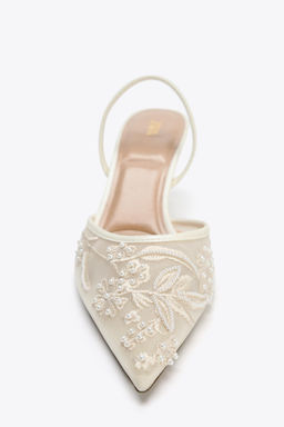 EMBROIDERED MESH SLINGBACKS - Zara фото 15