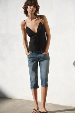 TOP TIRANTES PLIEGUES / Negro - Zara фото 9