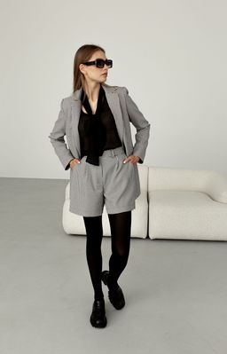 Жакет AURA 1041-170 черно-белый  фото 3