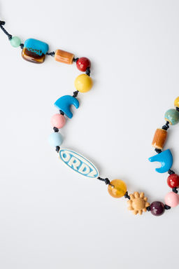 COLLAR CORD?N ABALORIOS LOGO / Multicolor - Zara фото 2
