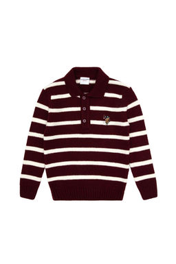 Erkek _ocuk Bordo Polo Yaka Kazak