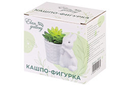 Кашпо Elan Gallery Зайчонок с цветком керамика 11×7,5×10 см  фото 7