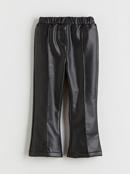 Beli Lastikli Deri G?r?n?ml? K?z ?ocuk Pantolon