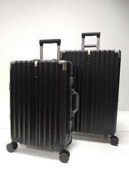 Набор из 2-х чемоданов, композит, алюминий, MIRONPAN 32415 Черный  фото 3