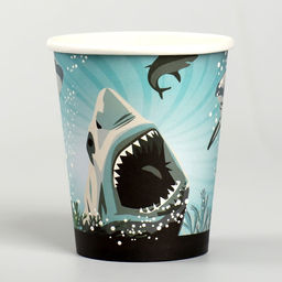 Стакан бумажный Акула, в наборе 10 штук