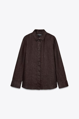 ZW COLLECTION 100% LINEN SHIRT - Zara фото 16