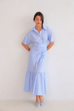 Martichelli Платье голубое в полоску  фото 7