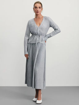 Кардиган с плиссировкой на завязках / Zarina фото 2