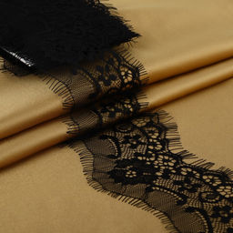 Цена за 2 шт. Кружево реснички, 75 мм × 9 ± 0,5 м, в бобине 3 шт по 3 м, цвет чёрный